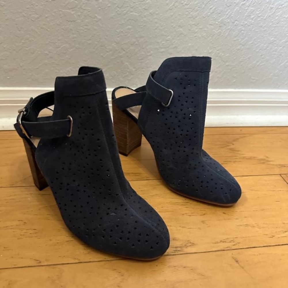 Navy Booties with Straps
